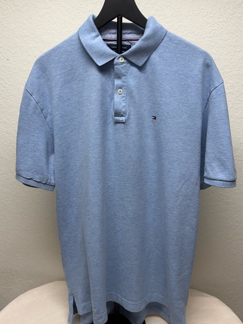 Tommy Hilfiger Light Blue Men's Polo Shirt with Logo